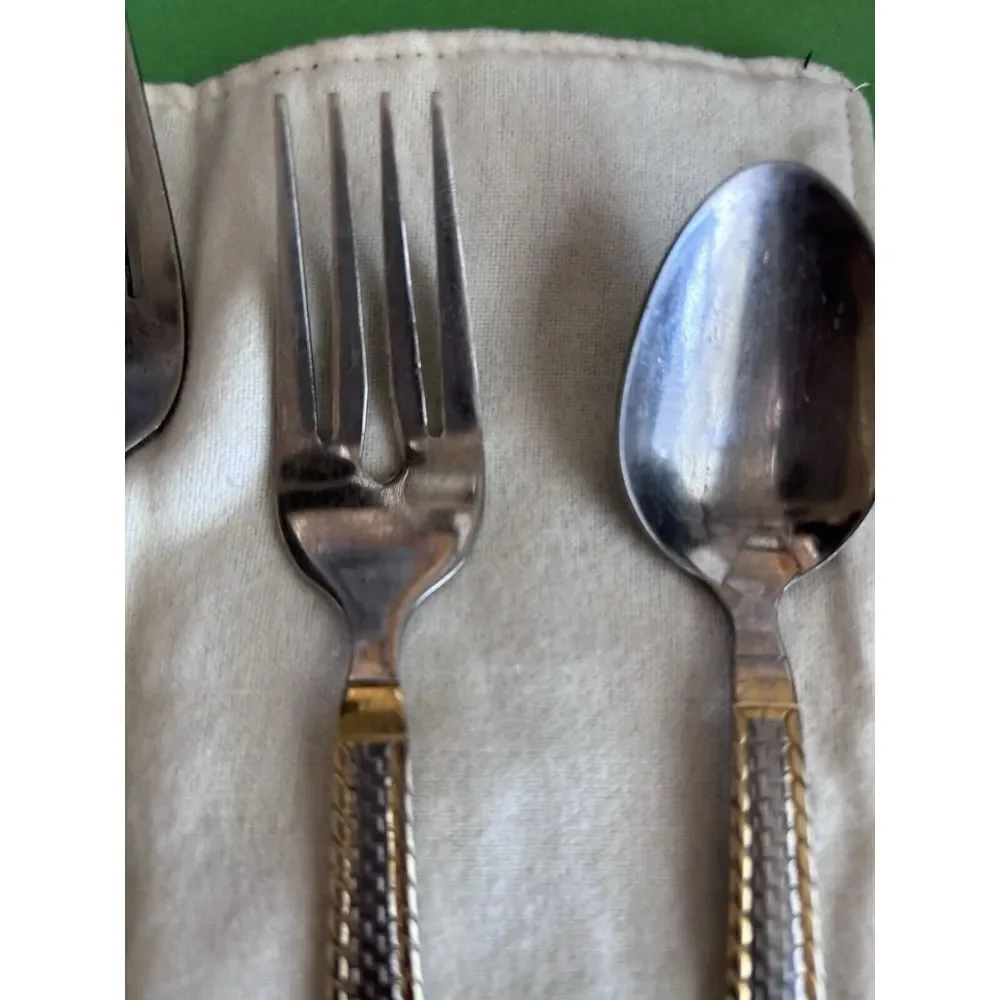 Cambridge Gold, Southampton‎ Stainless Accent Silverware  Retired, Rare Find
